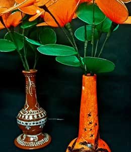 Vase Brown and Orange